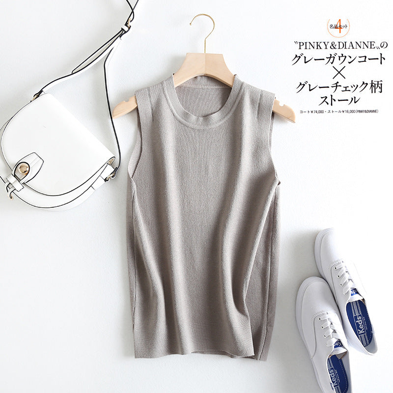 Women Vest Slim Fit Slimming Thin Knitted Vest