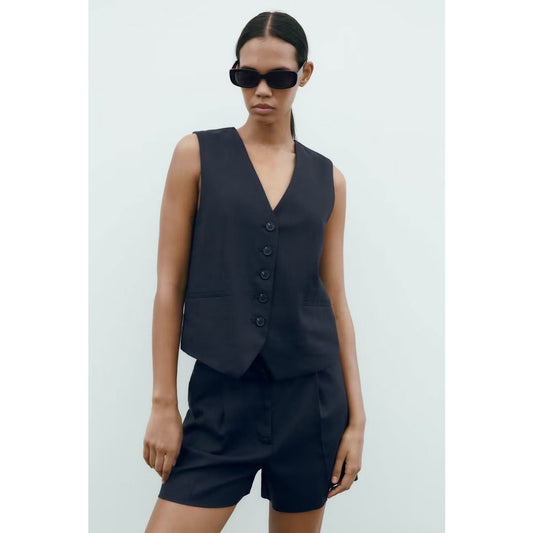 Women Vest Shorts With Suit