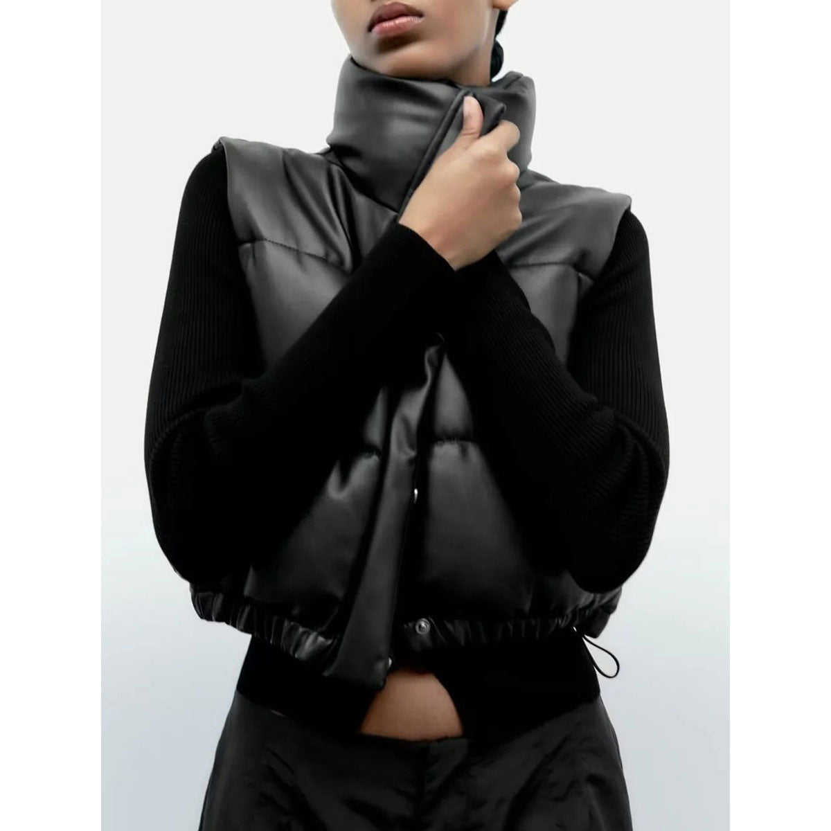 Women Vest PU Leather Vest Fashion Camisole