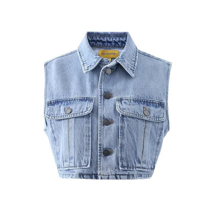 Women Vest Retro Loose Slimming and Short