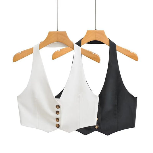 Women Vest Single-Breasted Vest