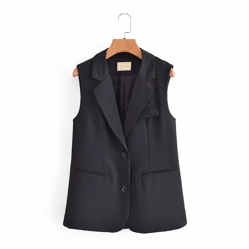 Women Vest Suit Vest Commuter Loose