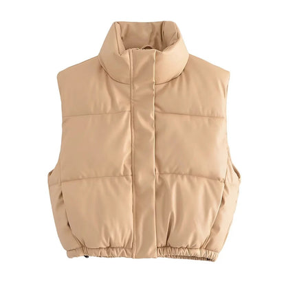 Women Vest PU Leather Vest Fashion Camisole
