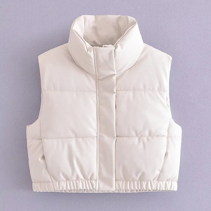 Women Vest PU Leather Vest Fashion Camisole