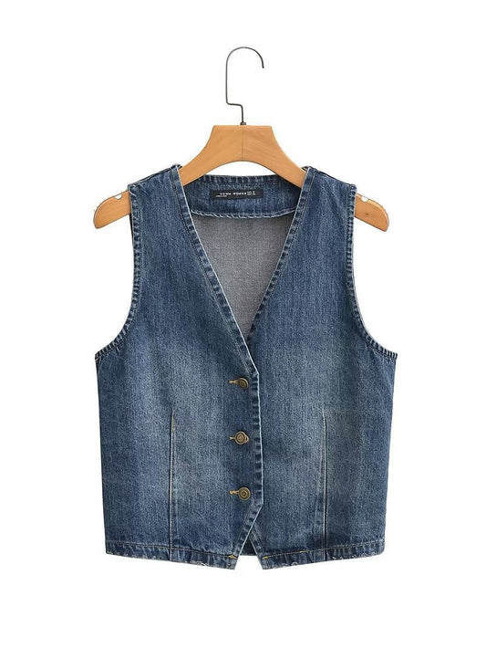 Women Vest Sleeveless Slim Fit Figure Flattering Vest