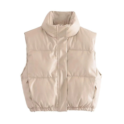 Women Vest PU Leather Vest Fashion Camisole