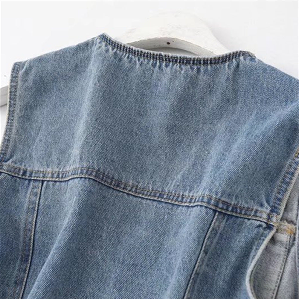 Women Vest Retro Sleeveless Slim Fit